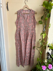 Vestido indio de algodón estampado a mano, 100% bordado floral, estilo casual, largo, tipo túnica, a precio de fábrica. - Product Image 6