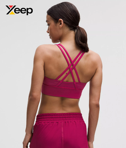 Soutien-gorge de sport pour femme XEEP de haute qualité XC-SB-211, uni, simple, respirant, bretelles réglables, coussinets amovibles, maintien élevé - Product Image 2