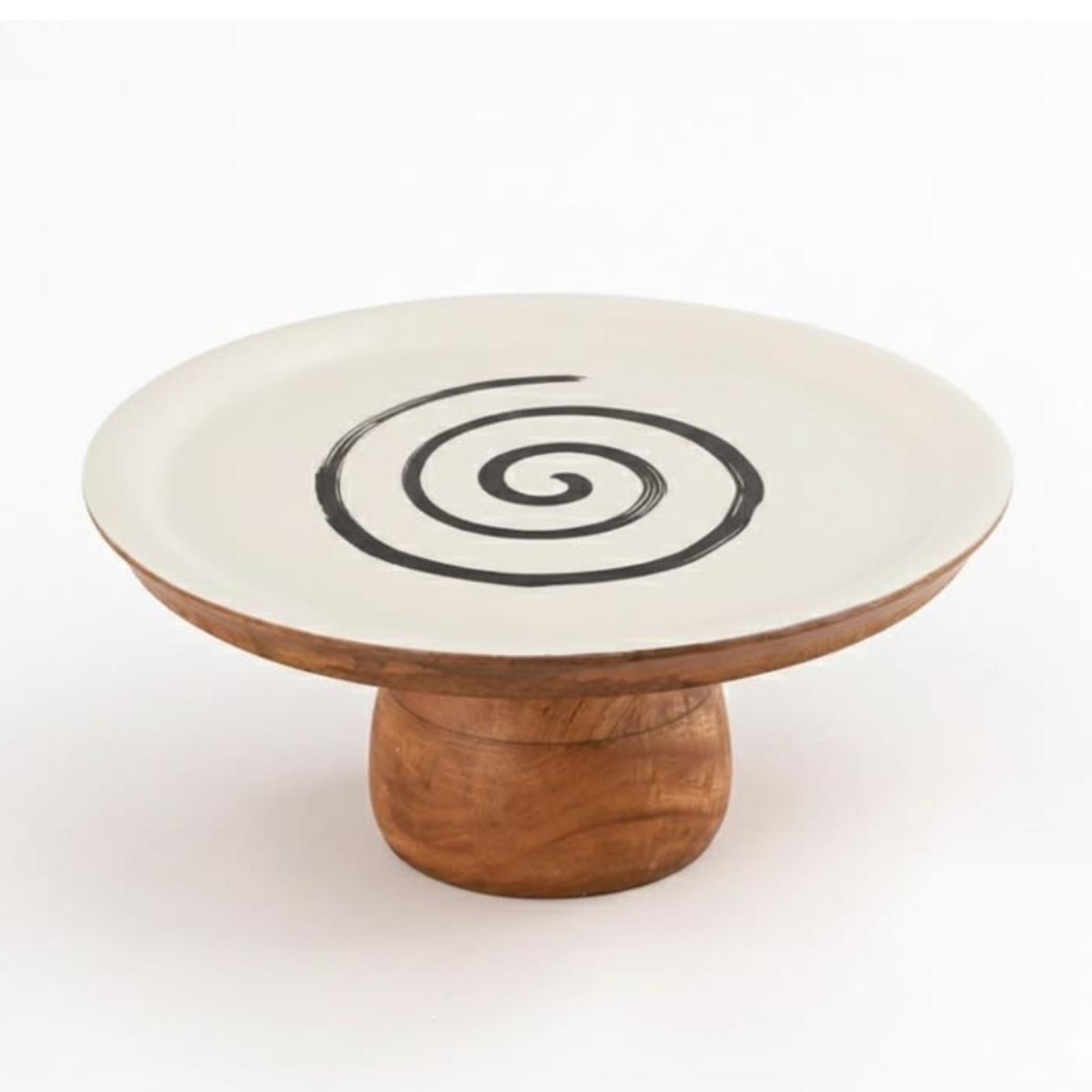 Natural Wood Brown & Ivory White