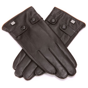 Men's Genuine Leather <b>Touchscreen</b> <b>Gloves</b> Custom Logo Design Eco-Friendly Wrist-length Cotton Lining | Custom Made Fashion <b>Gloves</b> - Product Image 3