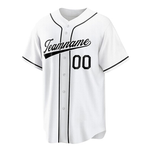 Maillot de baseball tendance pour hommes et femmes, respirant, séchage rapide, logo personnalisé imprimé, petite taille, faible MOQ, maillot de sport d'équipe - Product Image 1