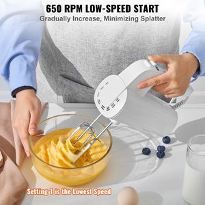 เครื่องผสมอาหารแบบมือถือ 200 วัตต์ ดิจิตอล 5 ระดับความเร็ว พร้อมฟังก์ชั่นเทอร์โบบูสต์ หัวตีแป้ง หัวตีไข่ ที่เก็บอุปกรณ์-ไร้สาย - Product Image 5