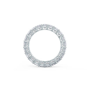 แหวนเพชรทรงเจ้าหญิงสีขาวทองคำขาว ประดับเพชรแล็บโกรว์แบบ Eternity Band - Product Image 3