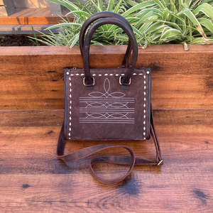 Haute qualité botte point daim cuir Mini sacs fourre-tout sac à main de luxe en cuir véritable élégant sac à bandoulière pour les femmes à la mode - Product Image 2