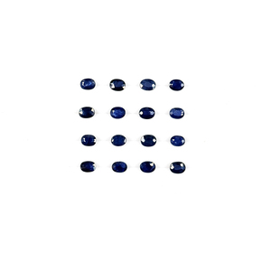 พลอยไพลินสีน้ำเงินธรรมชาติทรงรีขนาด 3x4 มม. แบบไม่ผ่านการปรับแต่ง, พลอยไพลินสีน้ำเงินธรรมชาติทรงเหลี่ยมสำหรับทำเครื่องประดับ - Product Image 1