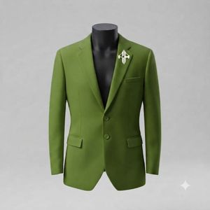 Traje de Pantalón y Chaqueta de Terciopelo Estilo Italiano para Hombre, Antiarrugas, Transpirable, Cierre de Botones, Diseño Plano Frontal, Viscosa/Poliéster - Product Image 6
