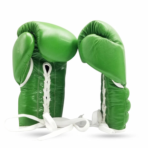 Guantes de Boxeo de Cuero de 10oz de Alta Calidad Personalizados al por Mayor, Cierre de Gancho y Bucle, Ligeros, Absorben la Humedad, para Kickboxing y MMA - Product Image 2