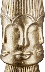 Jarrón de Mesa Art Deco de Bronce Curado, Diseño de Rostro Hecho a Mano, 34 cm de Altura - Product Image 4
