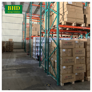 ชั้นวางพาเลท BHD 5 ชั้น เหล็กเคลือบผงป้องกันการกัดกร่อน อุปกรณ์จัดเก็บแบบเลือกได้ รูปทรงหยดน้ำ มาตรฐานอเมริกา - Product Image 1