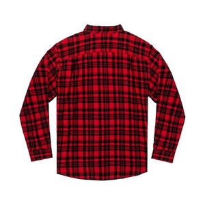 Camisa de Franela a Cuadros Blanca y Negra para Hombre, 100% Algodón, Casual, Manga Larga, con Botones, Logotipo Personalizado, Estilo Clásico Urbano, Otoño - Product Image 2