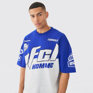 300 GSM Cotton Mens <b>Ringer</b> <b>T</b> <b>Shirt</b> Custom Logo Loose Fit Short Sleeve Streetwear Private Label Factory Wholesale Bulk Order Sale - Product Image 2