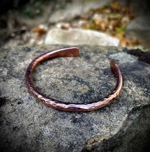 Luxury Copper <b>Bracelet</b> Polished Handmade Metal Accessory for Men Women and Gift Collections - Product Image 2