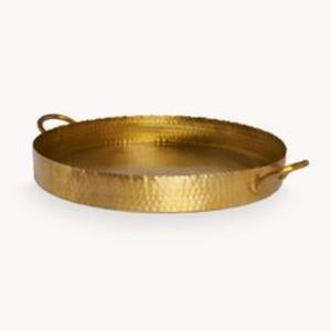 Plateau en aluminium artisanal au design traditionnel, idéal pour la décoration de la maison, la cuisine, les restaurants, les événements spéciaux et la restauration. - Product Image 4