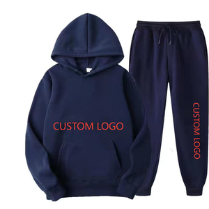 High Quality Custom Logo Printed Digital Solid Breathable Eco-Friendly Heavyweight Polyester/Cotton Fleece Two-Piece <b>Tracksuit</b> - Product Image 3