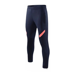Pantalones Deportivos Azul Marino para Hombre con Detalles en Coral, Bolsillos Laterales, Cintura Elástica, Largos, Transpirables, de Poliéster, para Otoño - Product Image 4