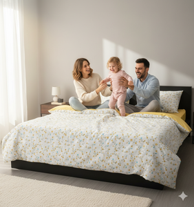 Parure de lit de luxe en microfibre 400TC imprimée, drap plat et taies d'oreiller, pour hôpitaux et hôtels - Product Image 1