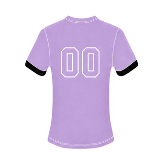Maillot de football lavande à manches courtes, uniforme d'équipe sportive, tenue d'entraînement, vêtements de sport, vêtements de performance - Product Image 2
