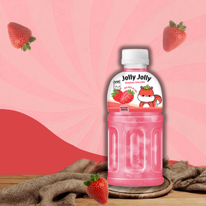 Jolly Jolly, Fabricante Vietnamita, Bebida de Jugo de Nata de Coco, Botella PET de 320 ml, Frutas Tropicales: Melón, Coco, Fresa, Fruta de la Pasión - Product Image 3