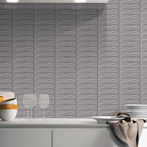 Azulejos de Cerámica Esmaltados con Textura 3D de Alta Gama 300x300, Decoración de Pared Elegante Tallada para Inmuebles Comerciales y Paredes de Oficinas Ejecutivas - Product Image 1