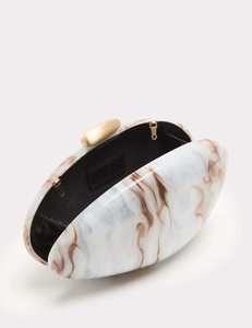 Cross-border New Women's Acrylic Evening Bag Shoulder Crossbody Party Light Luxury Chain Shell Cotton Sequin Contrast Hand-held - Product Image 4