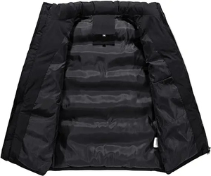 Chaleco acolchado de plumón para hombre, sin mangas, para invierno, para exteriores, en stock, con logo personalizado, chaleco acolchado. - Product Image 3