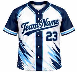 Maillot de baseball grande taille en gros, broderie personnalisée, polyester respirant, manches courtes, uniforme de baseball américain unisexe - Product Image 1