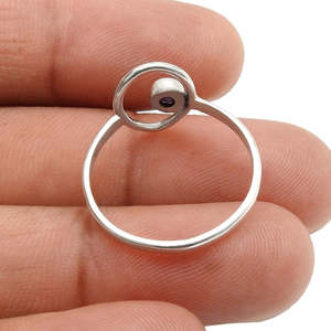 Genuine Rainbow Moonstone Gemstone <b>Rings</b> In 925 Sterling Silver Featuring Round Cut Gemstone Fine Wholesale Price <b>Boho</b> <b>Rings</b> - Product Image 4