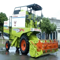 Moissonneuse-batteuse à deux rangs haute performance pour blé, riz et ail, avec moteur diesel puissant et boîte de vitesses robuste, 110-130 CV
