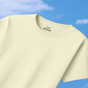Camiseta de Algodón de Manga Corta con Cuello Redondo y Color Sólido para Hombre, Corte Regular, Transpirable, Estilo Informal, Tejido de Punto Liso - Product Image 3