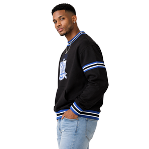 Sudadera con Cuello Redondo y Diseño de Chenilla del Escudo de Phi Beta Sigma, Ropa de Fraternidad Griega con Diseño Clásico de Chenilla, Comodidad y Estilo Premium - Product Image 3