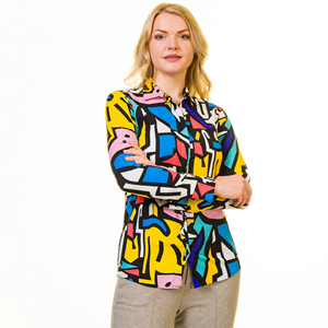 เสื้อใส่เที่ยวกลางคืนพิมพ์ลายสำหรับผู้หญิงเสื้อเบลาส์ไซส์ใหญ่พิเศษเสื้อเชิ้ตลำลองสำหรับผู้หญิง - Product Image 3