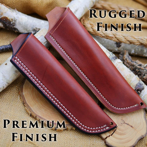 Étui de transport industriel en cuir marron pour couteau de chasse DIY, lame fixe en acier Damas, manche en bois, 10 pouces - Product Image 6