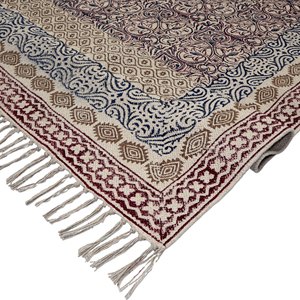 Decorative Handmade Cotton Bohemian Geometric Pattern Pet Friendly Eco-Friendly <b>Thin</b> Flat Pile Floor <b>Rug</b> for Modern Homes - Product Image 6
