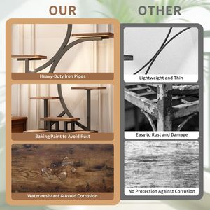 Supporto per Piante da Interno Alto 157 cm con 8 Livelli, Luci per Coltivazione Indoor, Espositore Angolare Illuminato per Piante - Product Image 6