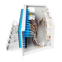 Panel Patch Fiber Optik 19 Inch Rack Mount 3U 96 Port FTTX Enclosure untuk Pusat Data Jaringan Telekomunikasi