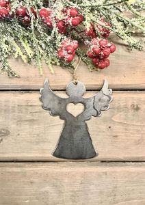 Black Angel Ornament MDF Handcrafted Hanging Christmas Decoration Traditional Style - Product Image 5
