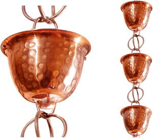 Chaîne de pluie en métal tendance pour la décoration extérieure moderne du jardin - Product Image 3