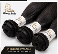 HAIR FASHION INDIA Cheveux Humains Vierges Indiens Non-Remy 100GM HFIBH002 Extensions à Tissage Manuel avec Pointes à Tissage Simple