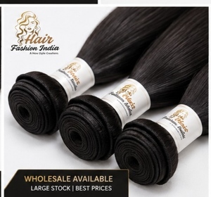 HAIR FASHION INDIA Cheveux Humains Vierges Indiens Non-Remy 100GM HFIBH002 Extensions à Tissage Manuel avec Pointes à Tissage Simple - Product Image 3