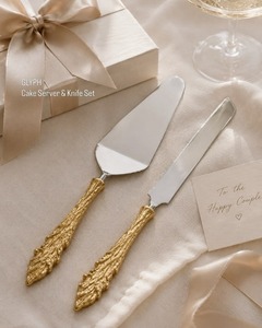 Elegante Juego de Cuchillos para Queso con Mangos Dorados en Forma de Lazo, Hoja de Acero Inoxidable, Apto para Lavavajillas - Product Image 6