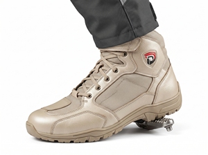 Durable Leather <b>High</b> <b>Top</b> Training <b>Boots</b> Beige All Seasons Lace Up Sport Shoes for Men - Product Image 3
