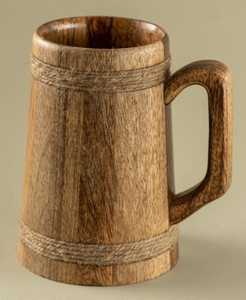 Vintage Wooden Beer <b>Mug</b> Stainless Steel Vacuum Insulated Tumbler 450ml Gift <b>Box</b> Packaging for Bar Party Gift - Product Image 3