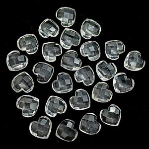 Cuentas de cuarzo cristalino facetadas talladas a mano en forma de corazón, piedras preciosas de 10 mm, cuarzo AAA, cuentas sueltas talladas tipo briolette para la fabricación de joyería. - Product Image 2