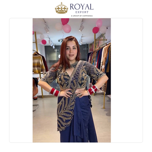 ขายส่งเสื้อผ้าอินเดียคุณภาพดีที่สุดสำหรับงานแต่งงาน ผ้าไหมรังโกลีปักลายลูกปัด งานปักมืออย่างประณีต ในราคาประหยัด - Product Image 4