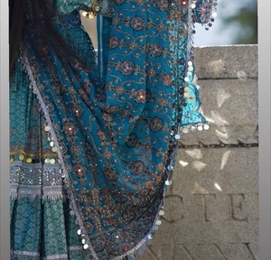 ชุดแต่งงานแบบอัฟกันคุชี ซาลวาร์ คามีซ คุณภาพสูง ขายส่งยอดนิยม ดีไซน์ทันสมัย แต่งลูกไม้ระบาย ระบายอากาศได้ดี สวมใส่สบาย สไตล์วินเทจ - Product Image 5