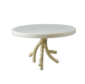 Support en métal avec plaque supérieure en marbre Support à gâteau créatif moderne Support à gâteaux et pâtisseries Outil de cuisine pour gâteau - Product Image 1