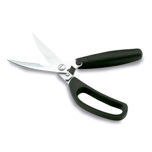 Forbici da cucina con manico nero, lama in acciaio inossidabile, 8 pollici, ultra affilate per tagliare cibo e verdure - Product Image 1