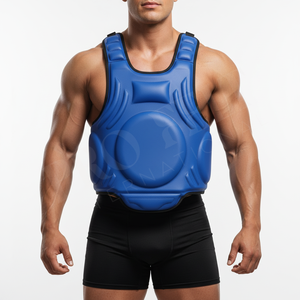Protector de Pecho de Cuero PU de Alta Calidad para Artes Marciales, Taekwondo, Karate, Boxeo, Equipo de Seguridad, Diseño de Logotipo Personalizado - Product Image 3