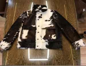 Minifalda de cuero con pelo de vaca al por mayor para mujer, estampado animal, casual, shorts de cuero rectos, cintura regular brillante - Product Image 6