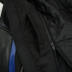 Custom <b>Waterproof</b> Breathable Windproof PU Leather CE Certified Armored Flame-Retardant Stand Collar Removable Liner 340g <b>Jacket</b> - Product Image 3